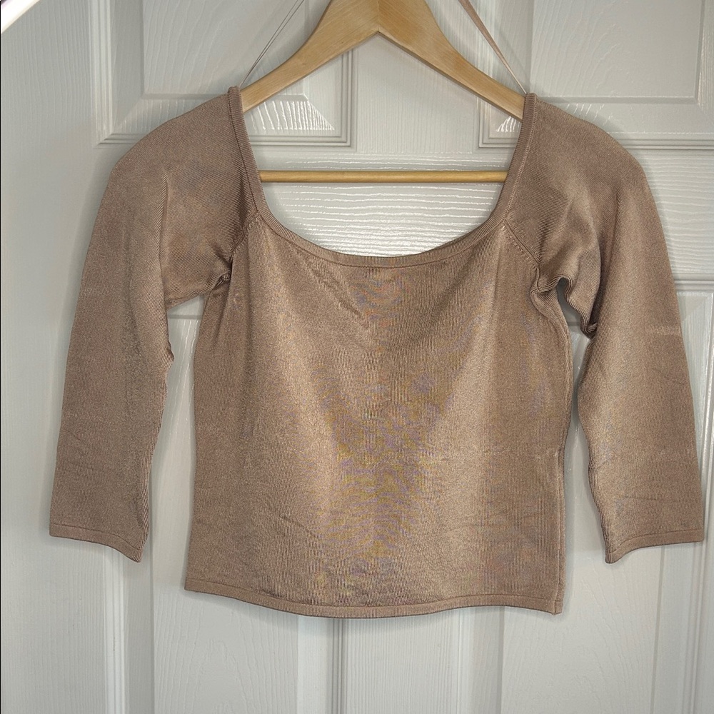 GUESS Tan Long Sleeve Top